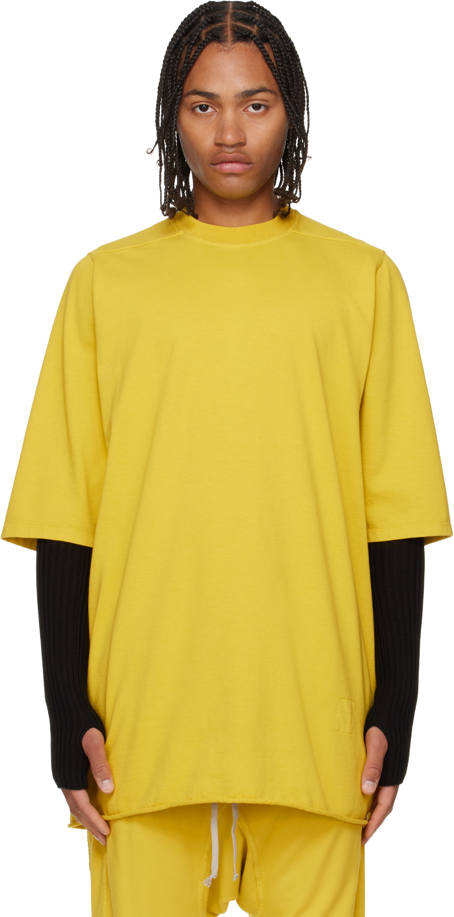 Tričko Rick Owens Concordians Jumbo SS T-shirt Žltá | DU02E7274 RIG, 0