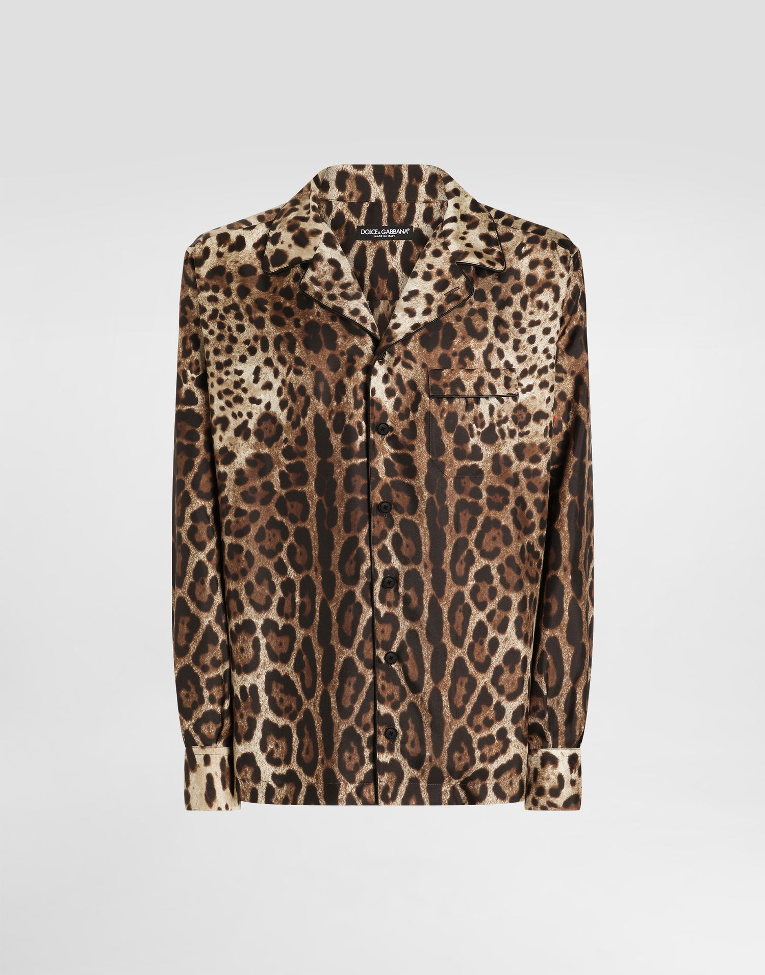 Košeľa Dolce & Gabbana Dolce & Gabbana Silk Vanity Leopard Print Shirt Hnedá | G5IF1TGI955HY13M, 0