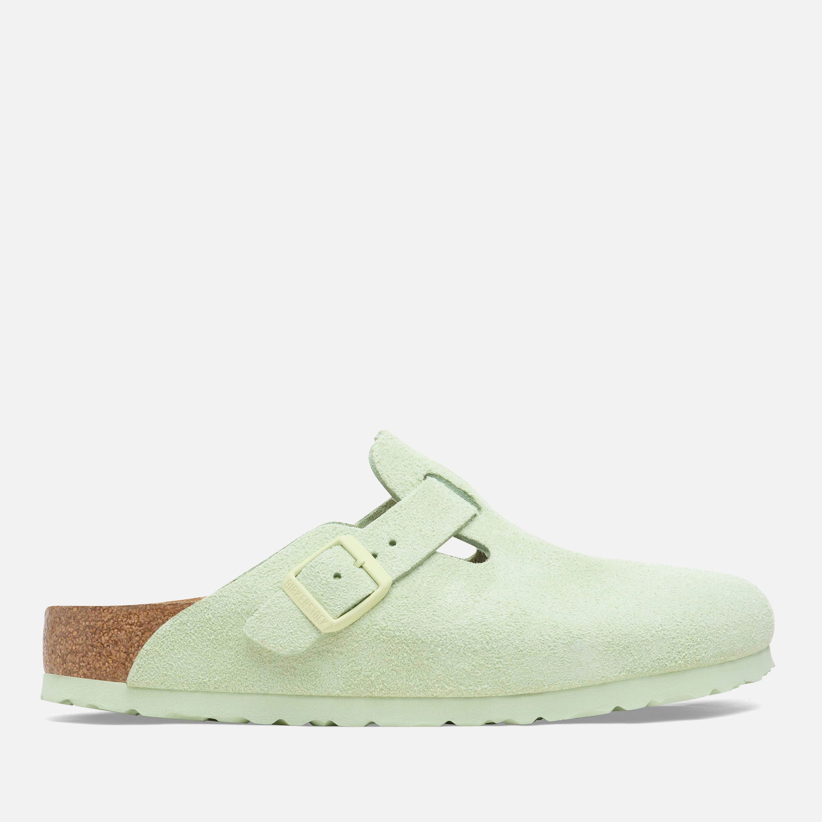 Boston Slim Fit Suede Mules - Faded Lime