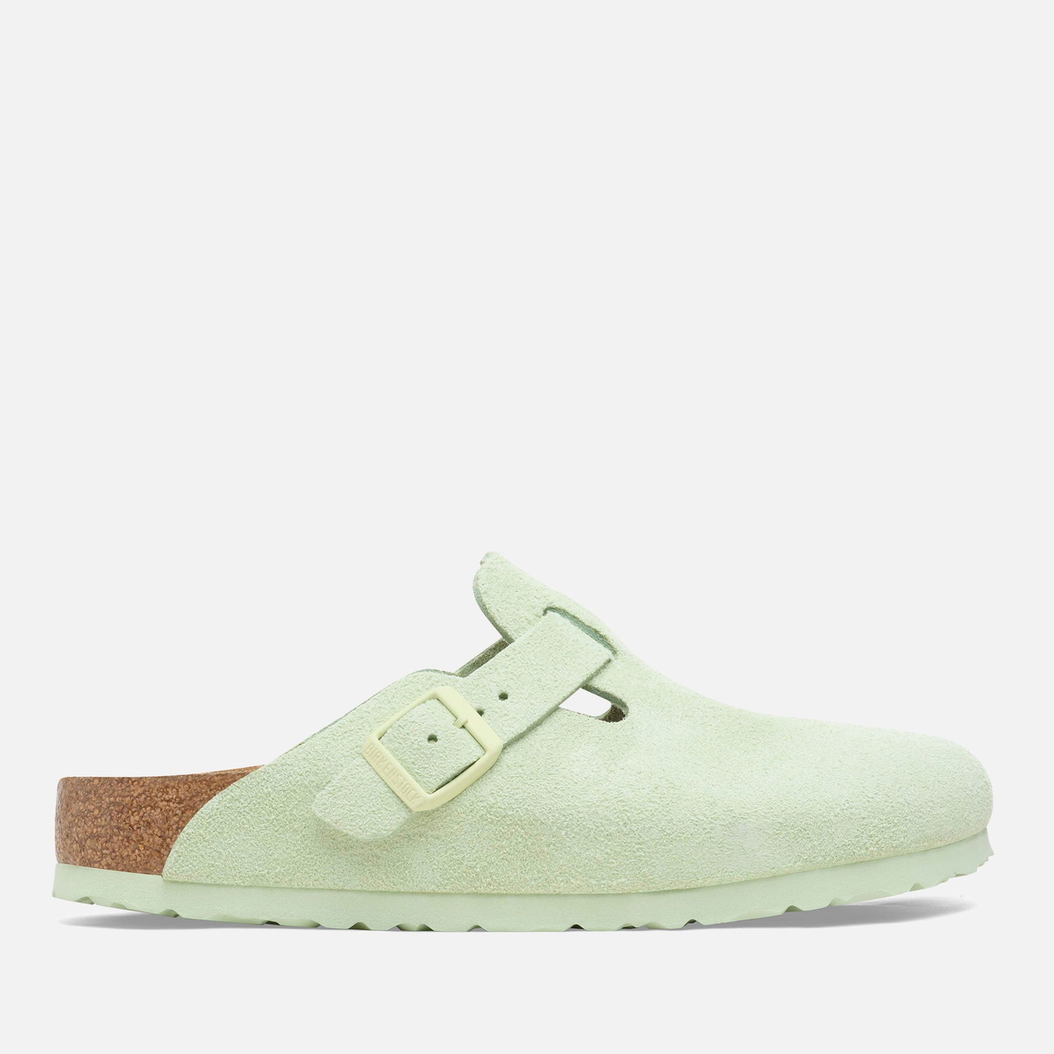Tenisky a topánky Birkenstock Boston Slim Fit Suede Mules - Faded Lime Biela | 1026810, 0