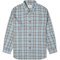 Bunda AMI Check Overshirt Modrá | HJK228-VI0010-445, 1