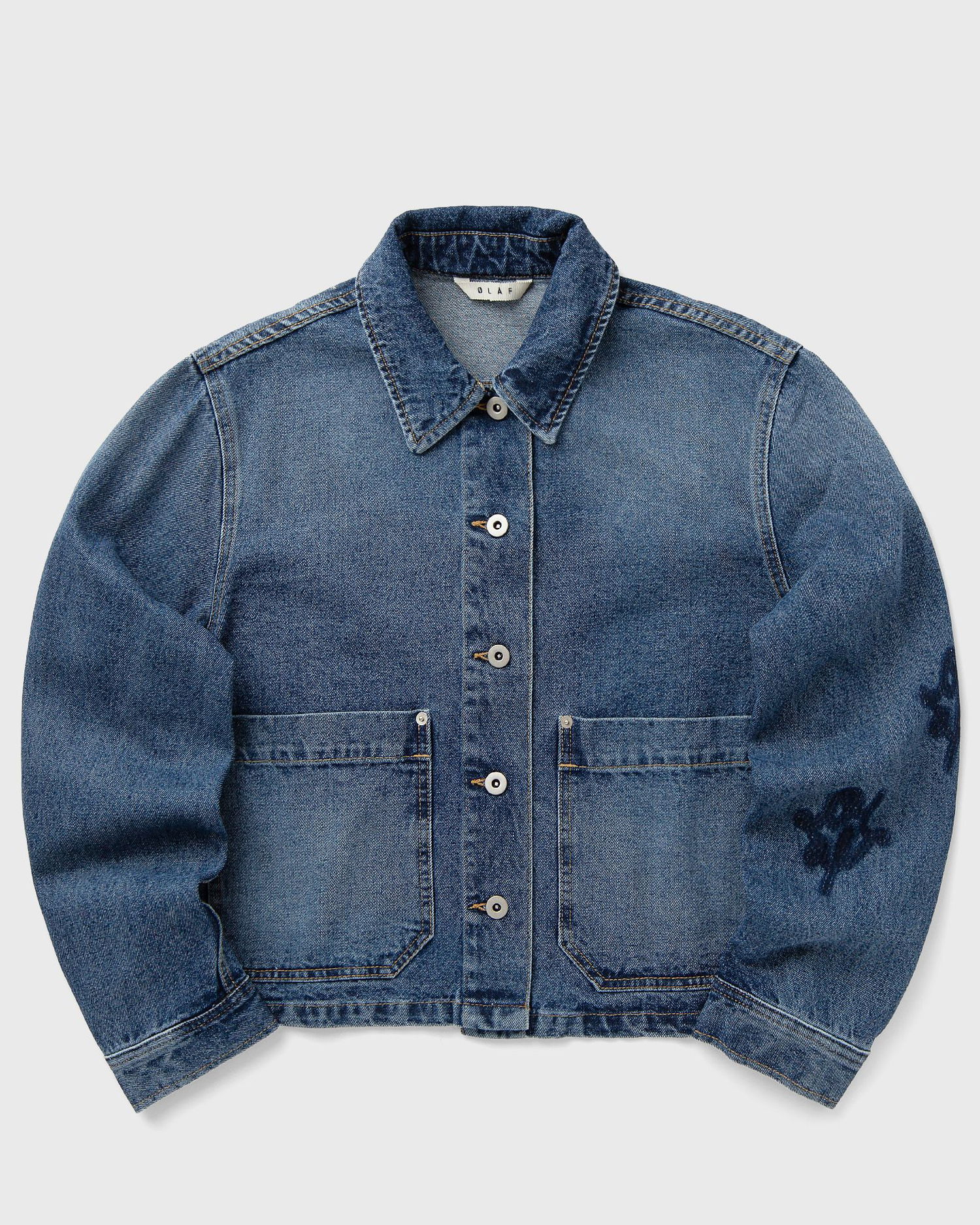Bunda ØLÅF Monogram Denim Jacket Modrá | W220502-BLUE, 1