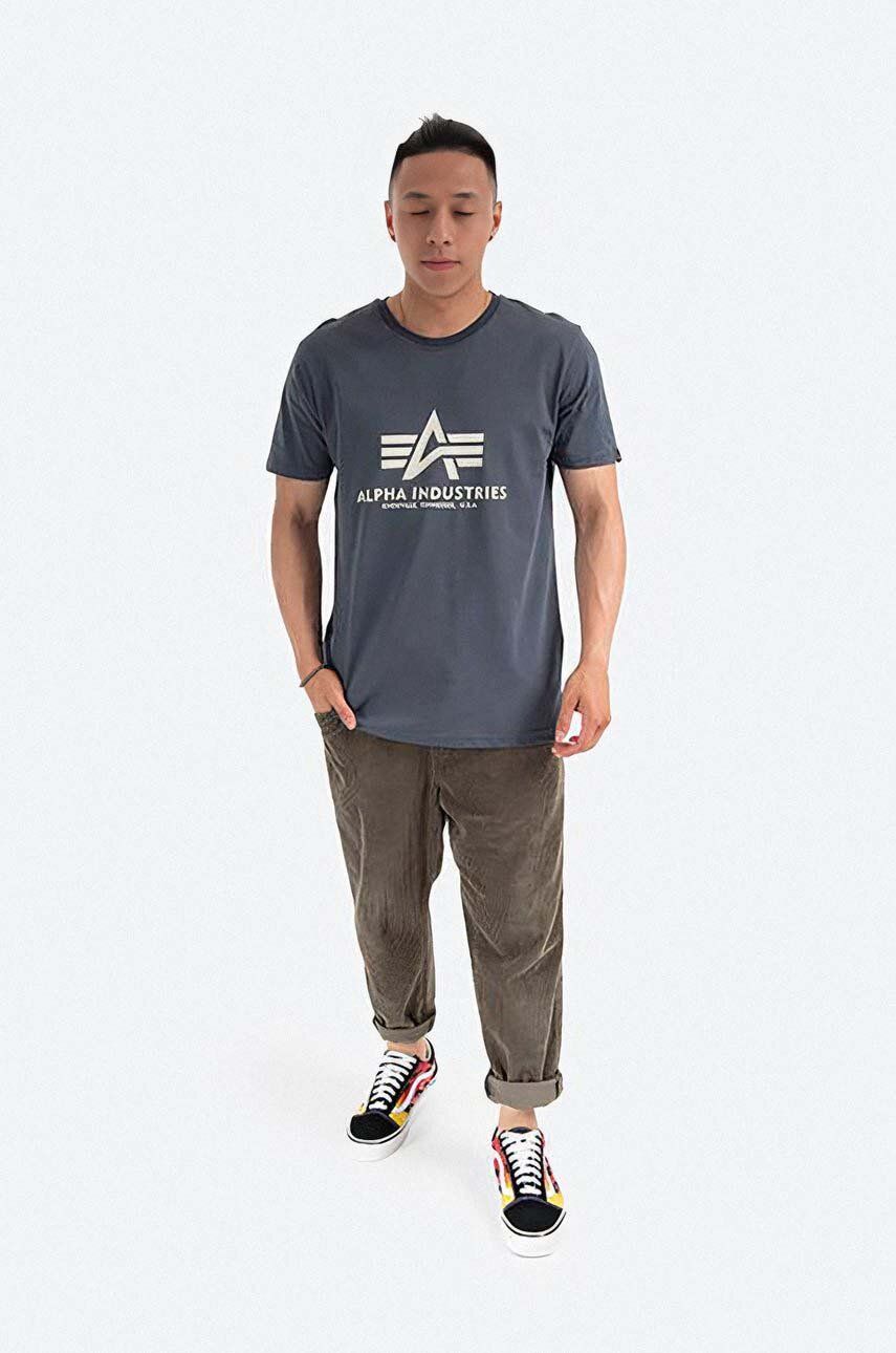Tričko Alpha Industries Graphic Print Cotton T-Shirt Modrá | 100501.136, 1