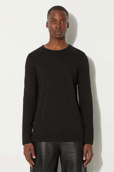 Tričko Samsoe Samsoe Black Long Sleeve T-Shirt Čierna | M00013400, 0