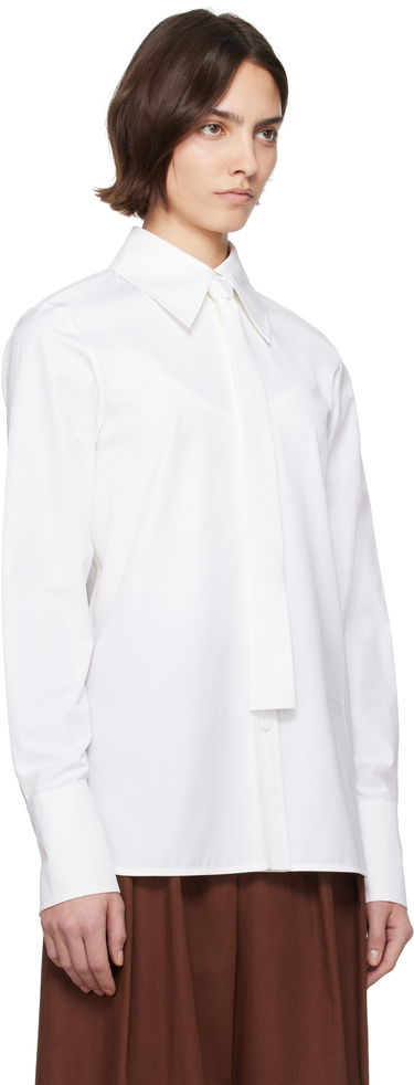 Košeľa Jil Sander Jil Sander Cotton Poplin Tie Shirt Biela | J03DL0196_J45002, 1