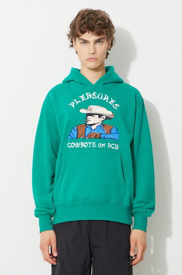 Mikina Pleasures Hoodie With Print Zelené | P23SP024, 0