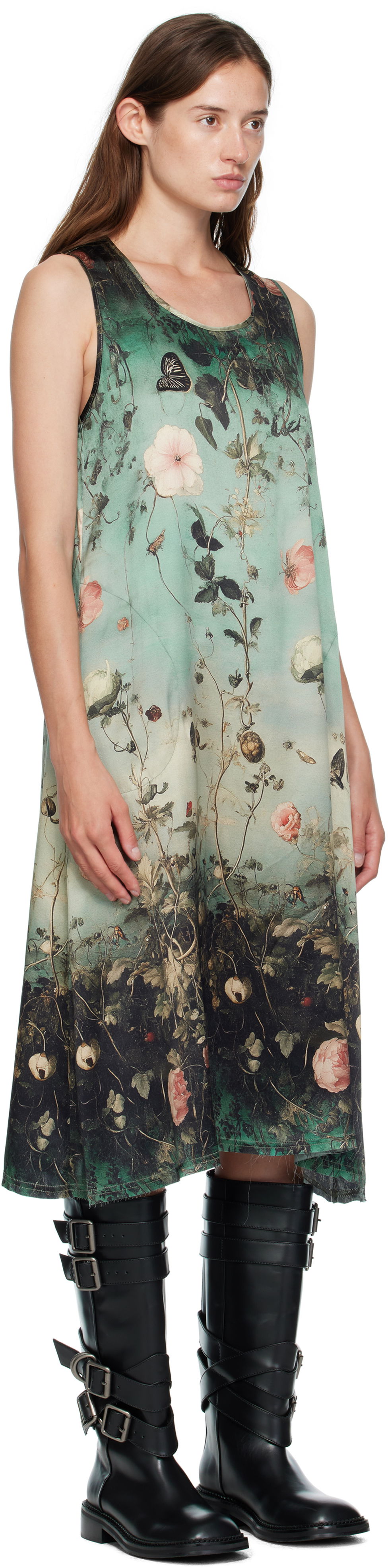 Šaty R13 R13 Sleeveless Floral-Print Midi Dress Zelené | R13WR304-R584A, 1