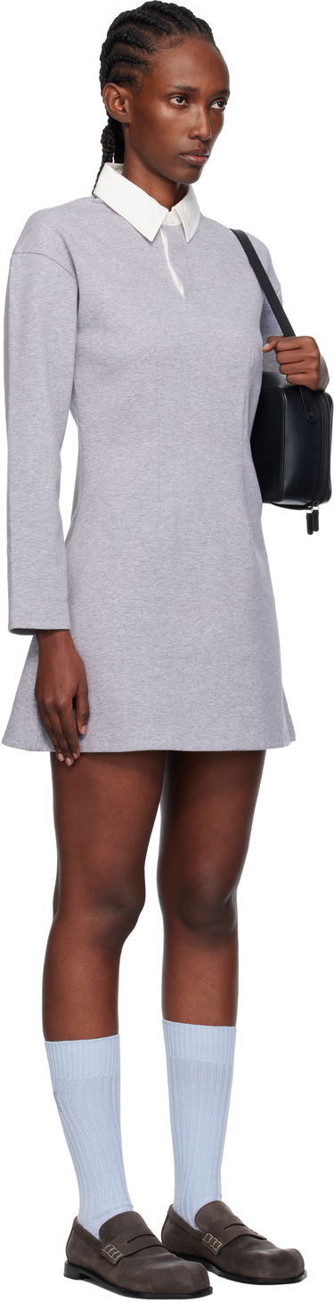 Šaty JW Anderson JW Anderson Long Sleeve Polo Midi Dress Šedá | JD0047-PG1845, 1