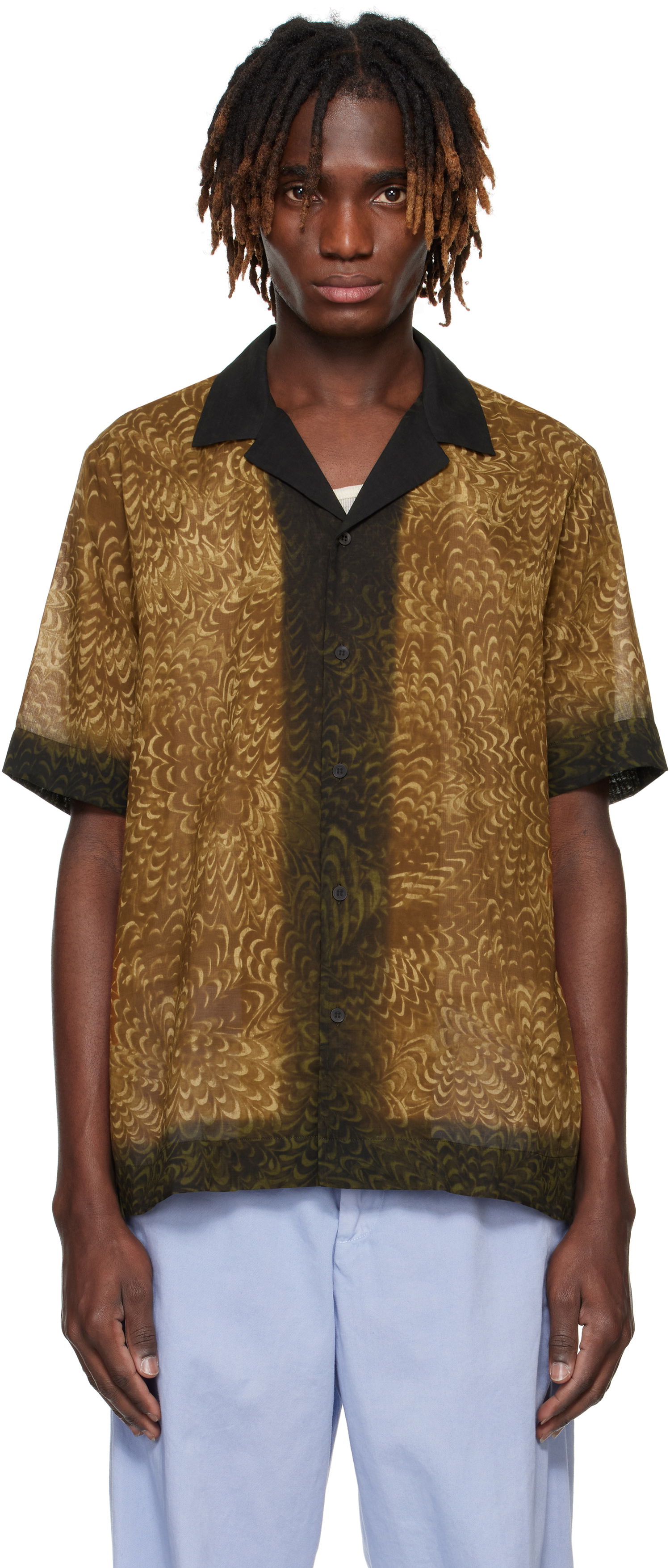 Košeľa Dries Van Noten Dries Van Noten Boxy Cotton Shirt Hnedá | 251-020742-1162, 0