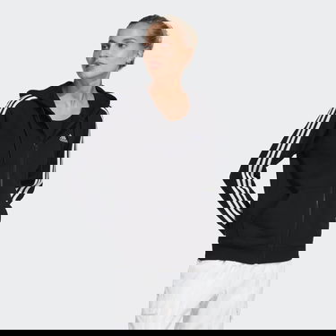 Mikina adidas Originals Essentials 3-Stripes French Terry Regular Full-Zip Hoodie Čierna | IC8769, 6