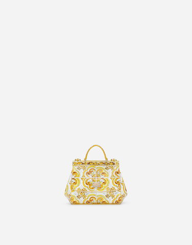 Kabelka Dolce & Gabbana Dolce & Gabbana Sicily Polished Calfskin Bag With Majolica Print Žltá | EB0003AQ975HG3OB, 0