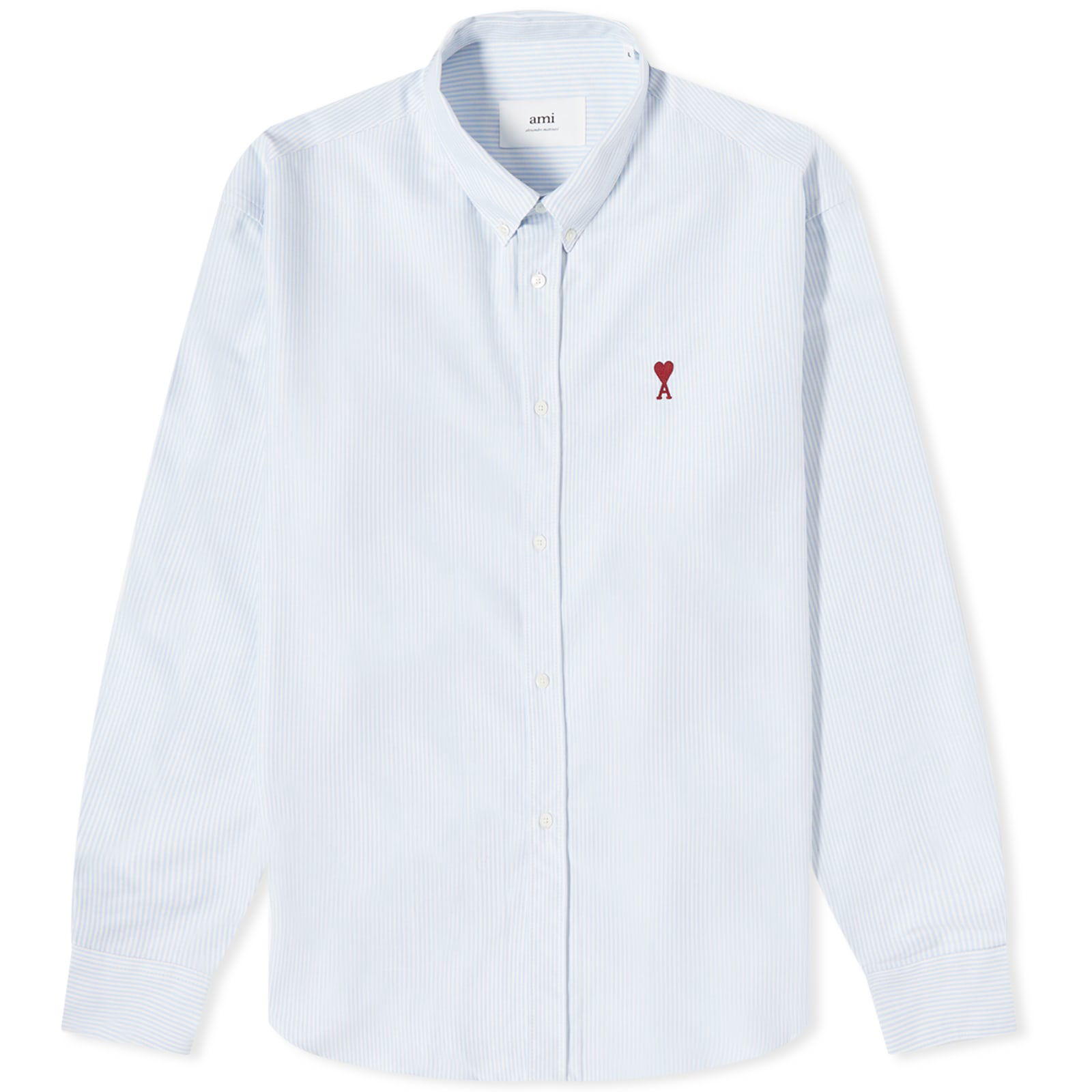 AMI Stripe Logo Button Down Shirt