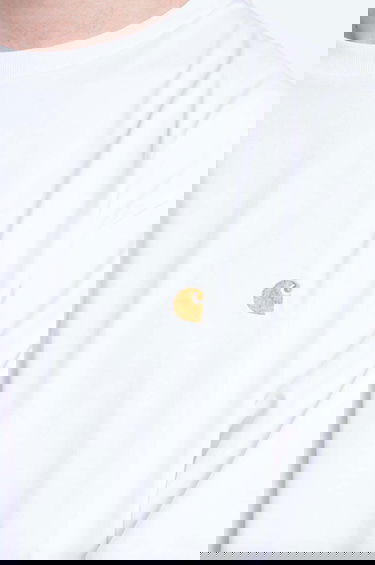 Tričko Carhartt WIP Long-sleeved T-shirt Biela | I026392.WHITE.GOLD, 3