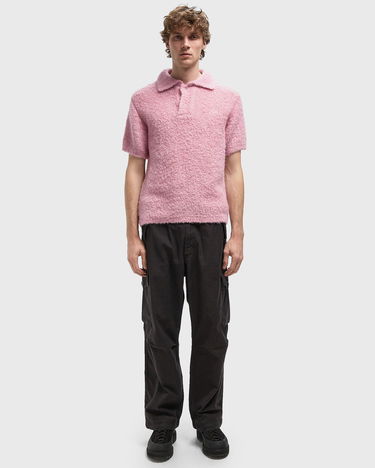 Polo tričko ERL ALPACA Short-Sleeve Fuzzy Polo Knit Ružová | ERL11N009-1, 2