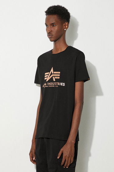 Tričko Alpha Industries Basic Fool Print T-Shirt Čierna | 100501FP.365, 3