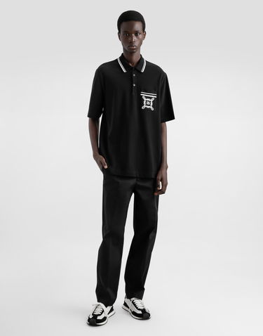 Polo tričko Dolce & Gabbana Dolce & Gabbana Cotton Polo Shirt with DG Logo Patch Čierna | G8SN2ZG7N8MN0000, 1