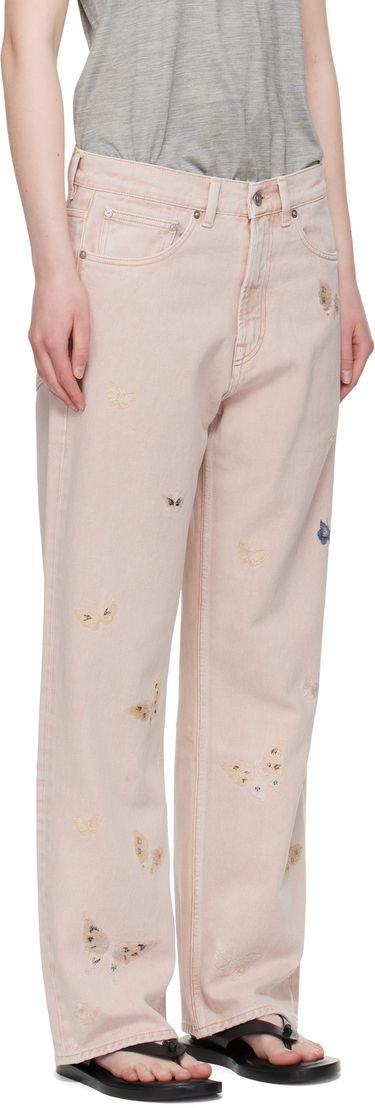 Džínsy OUR LEGACY Our Legacy Third Cut Butterfly Embroidered Jeans Ružová | M2255TRB, 1