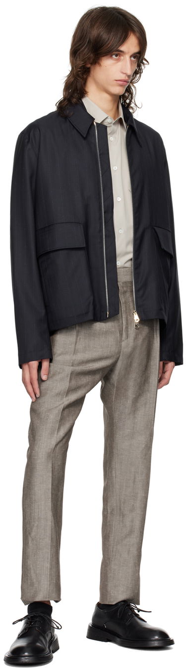 Vetrovka Paul Smith Paul Smith Pinstriped Zip-Up Jacket Navy | M1R-031Z-N02376-49, 3