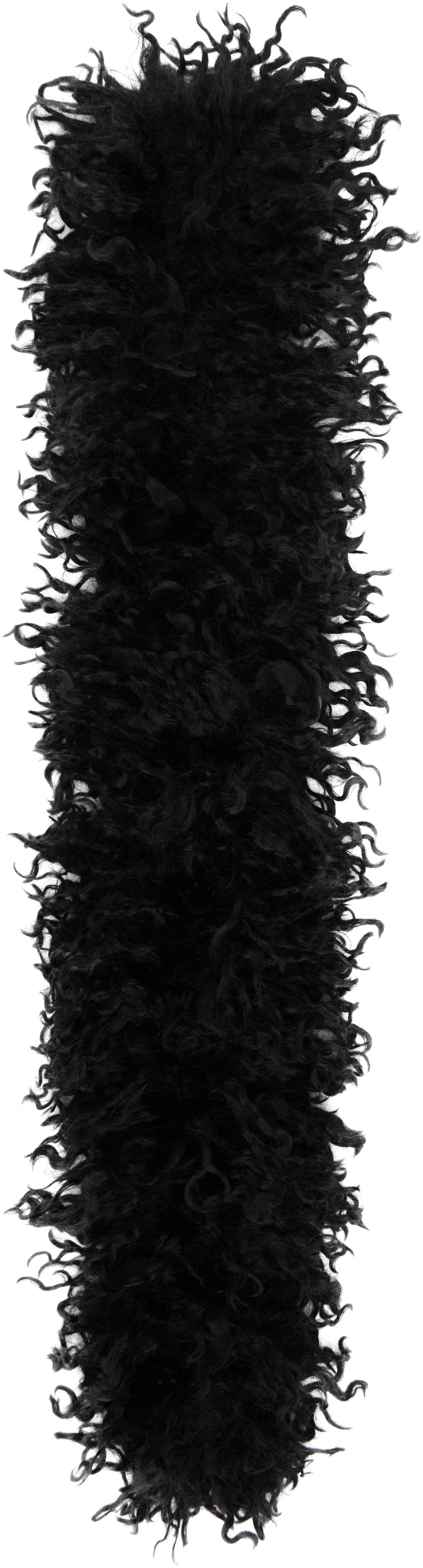 Šál Anna Sui Anna Sui Faux Curly Lamb Fur Long Scarf Čierna | A1025A1, 0