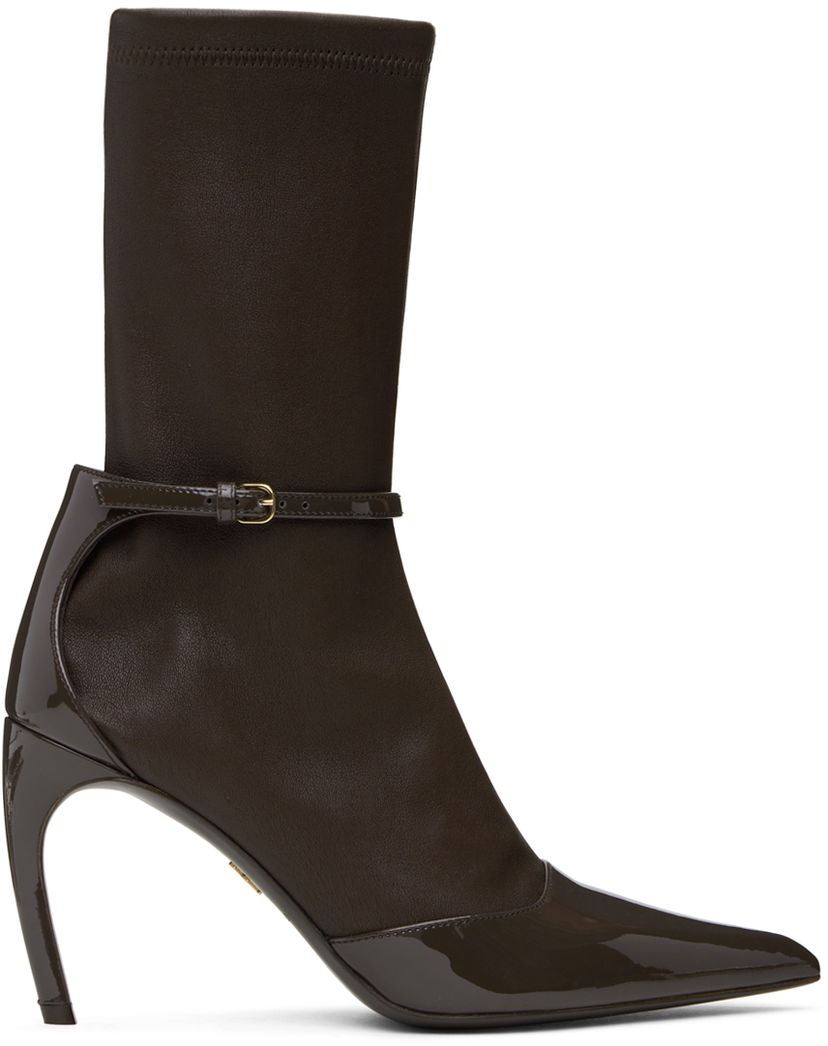 Oblečenie FERRAGAMO Ferragamo Pointed Ankle Boots Hnedá | 01H670 - 769263