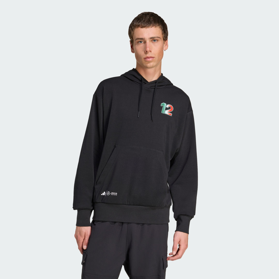 Mikina adidas Performance Mercedes-AMG Petronas Formula One Team Kimi Antonelli Graphic Hoodie Čierna | KD7297, 0
