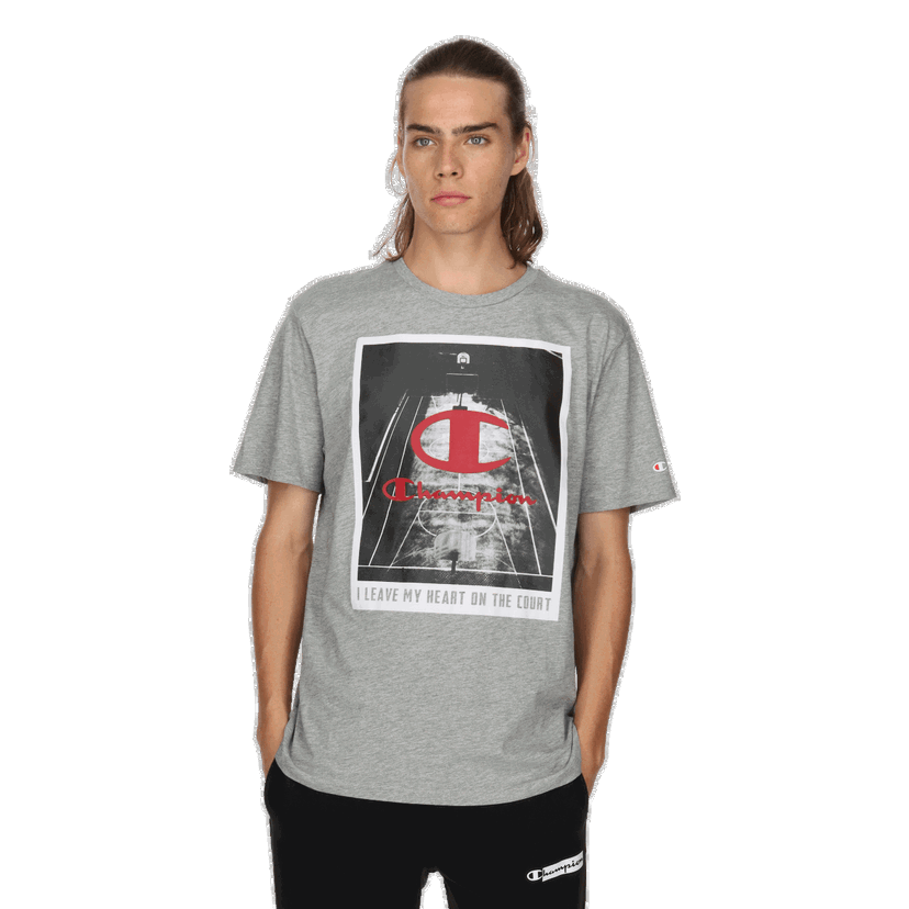 Tričko Champion T-Shirt Street Basket Graphic Šedá | CHA223M804-3A