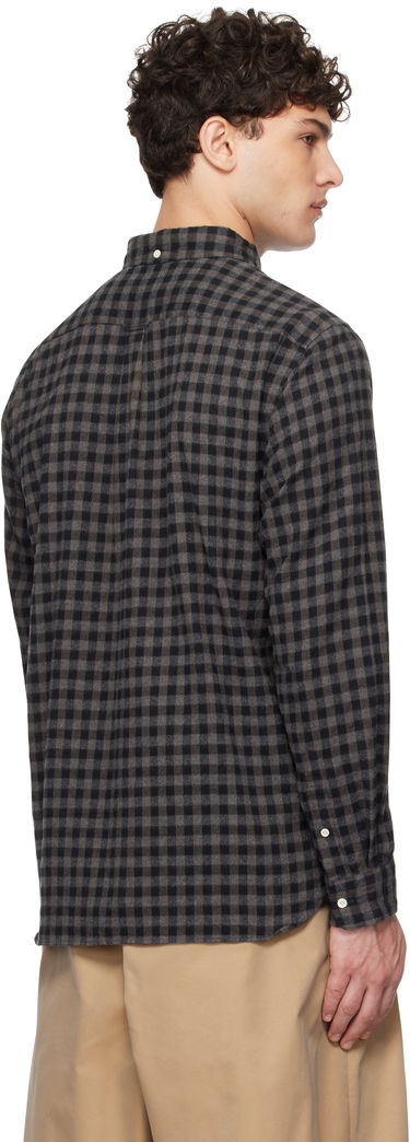 Košeľa BEAMS BEAMS PLUS Button-Down Gingham Check Shaggy Shirt Šedá | 38110244139, 2