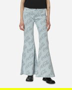 Jacquard Denim Flare Pants