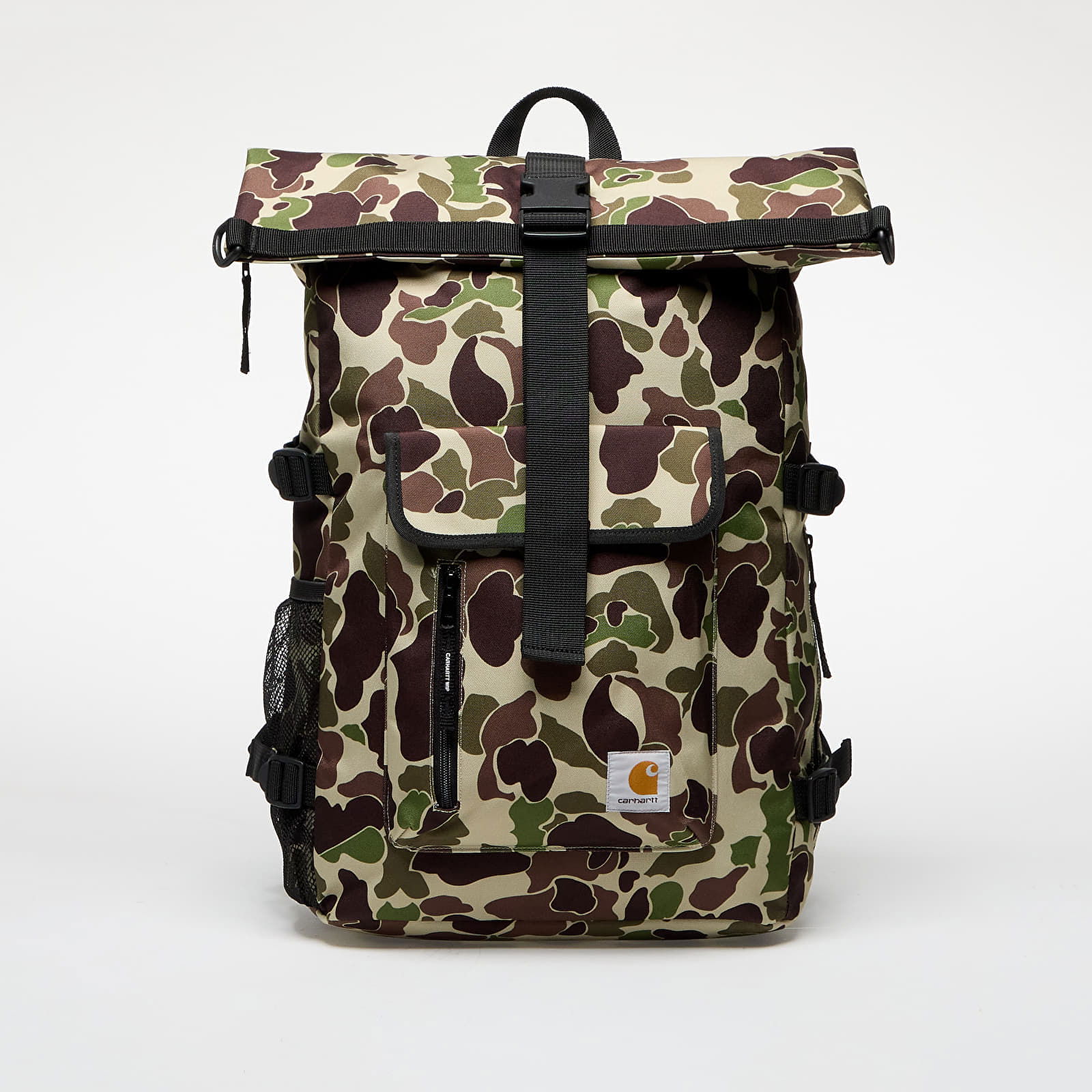 Camouflage Print Roll-Top Backpack