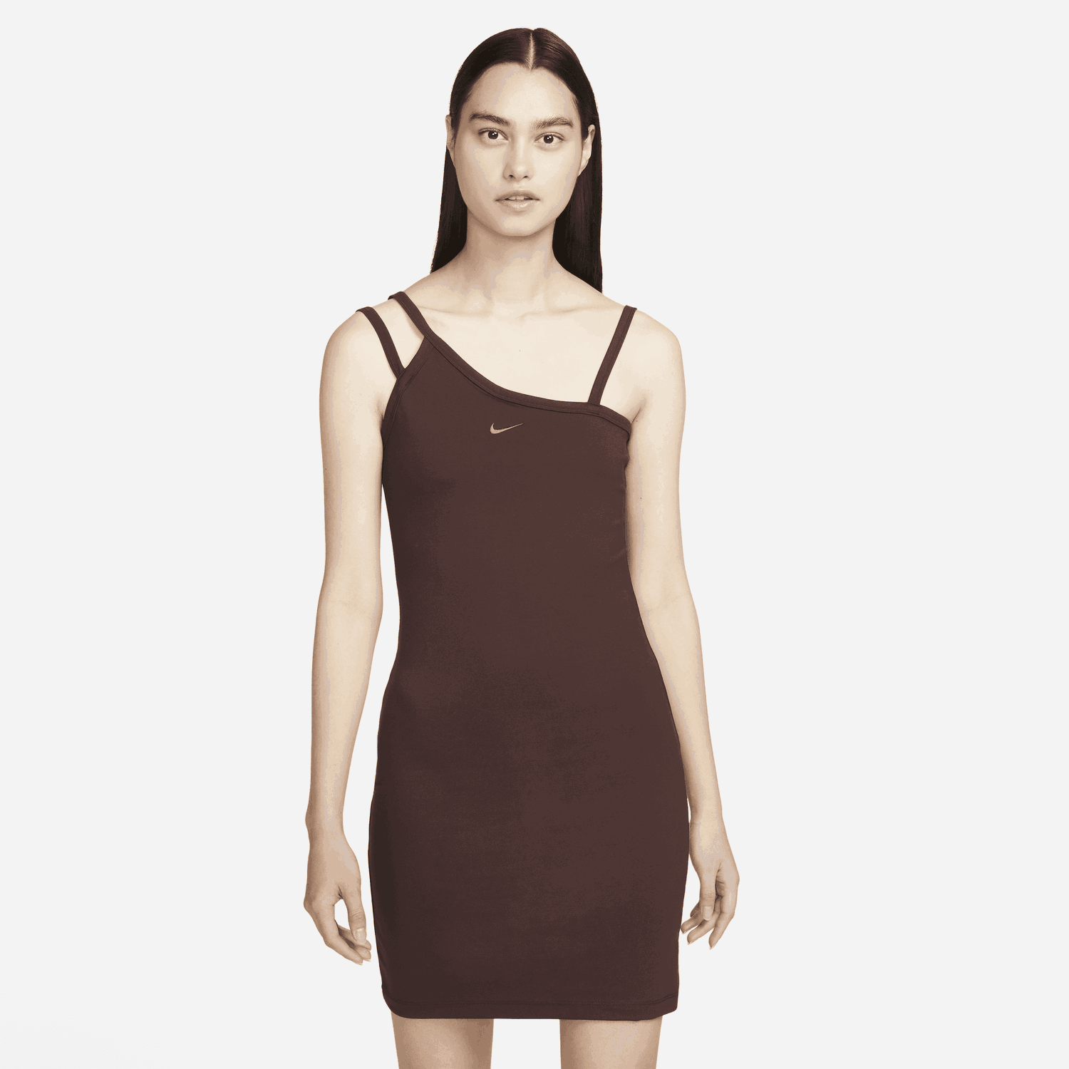 Šaty Nike Sportswear Everyday Modern Asymmetrical Tank Dress Hnedá | DV7934-227, 0