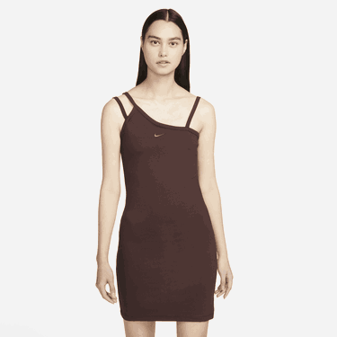 Šaty Nike Sportswear Everyday Modern Asymmetrical Tank Dress Hnedá | DV7934-227, 0