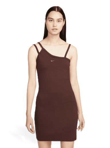 Šaty Nike Sportswear Everyday Modern Asymmetrical Tank Dress Hnedá | DV7934-227