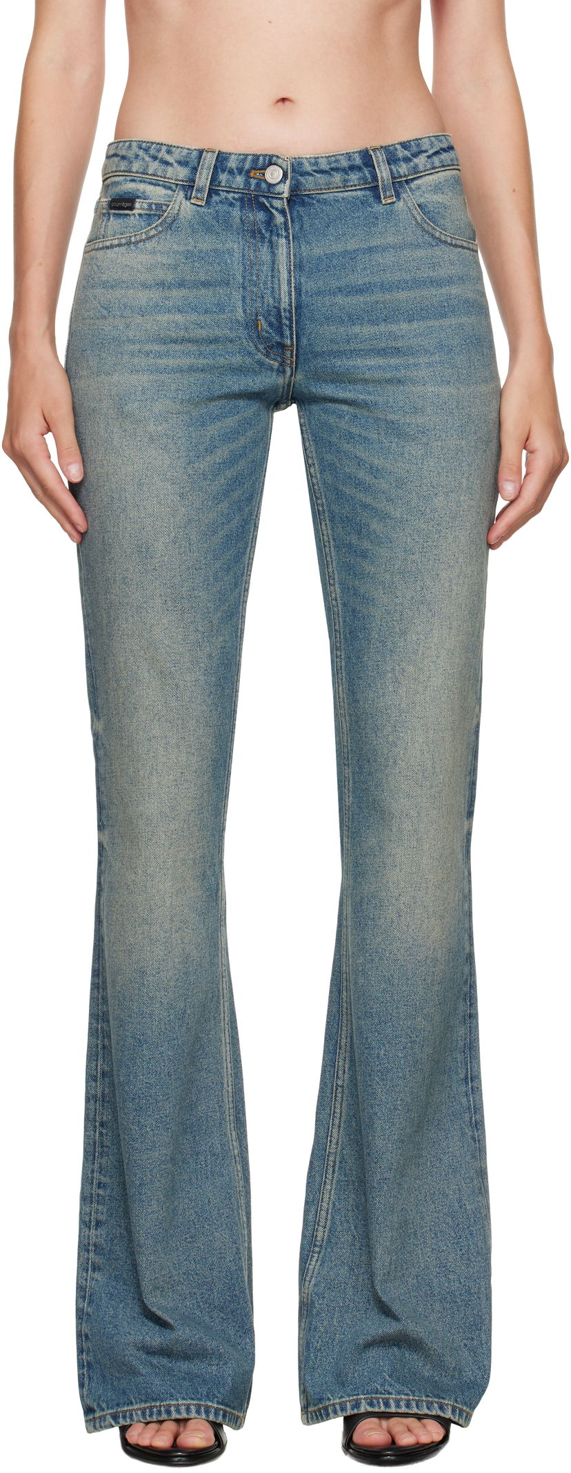 Džínsy Courrèges Courrèges Bootcut Jeans Modrá | VESDPA918DE0041