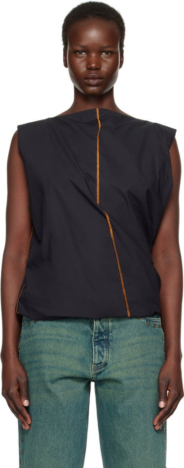 Tielko Baserange Sleeveless Turn Neck Top Čierna | TOTU-PO-SP25, 0