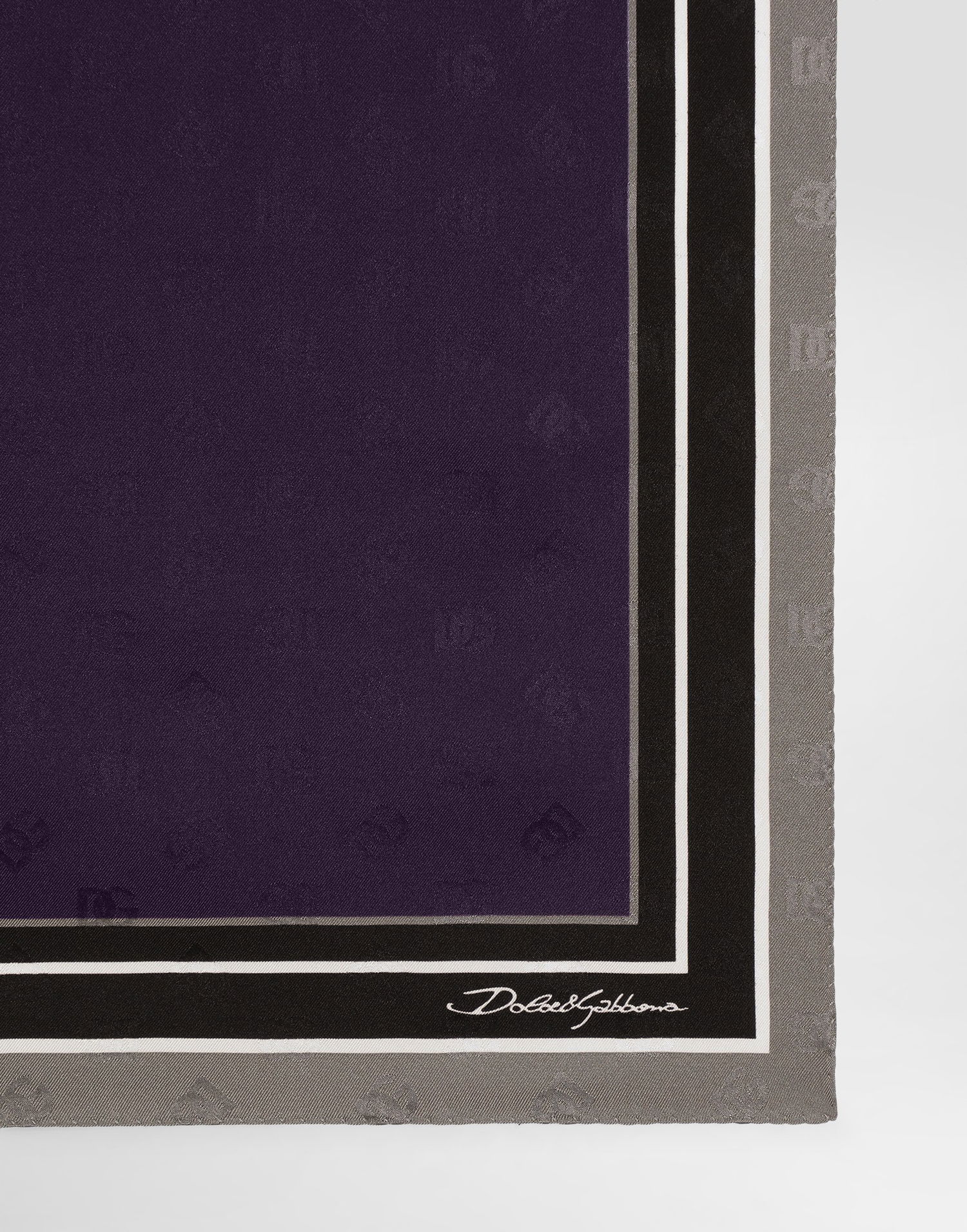 Šál Dolce & Gabbana Dolce & Gabbana Silk Jacquard Scarf 70x70 Fialová | GQ348EG0JSFS9001, 1