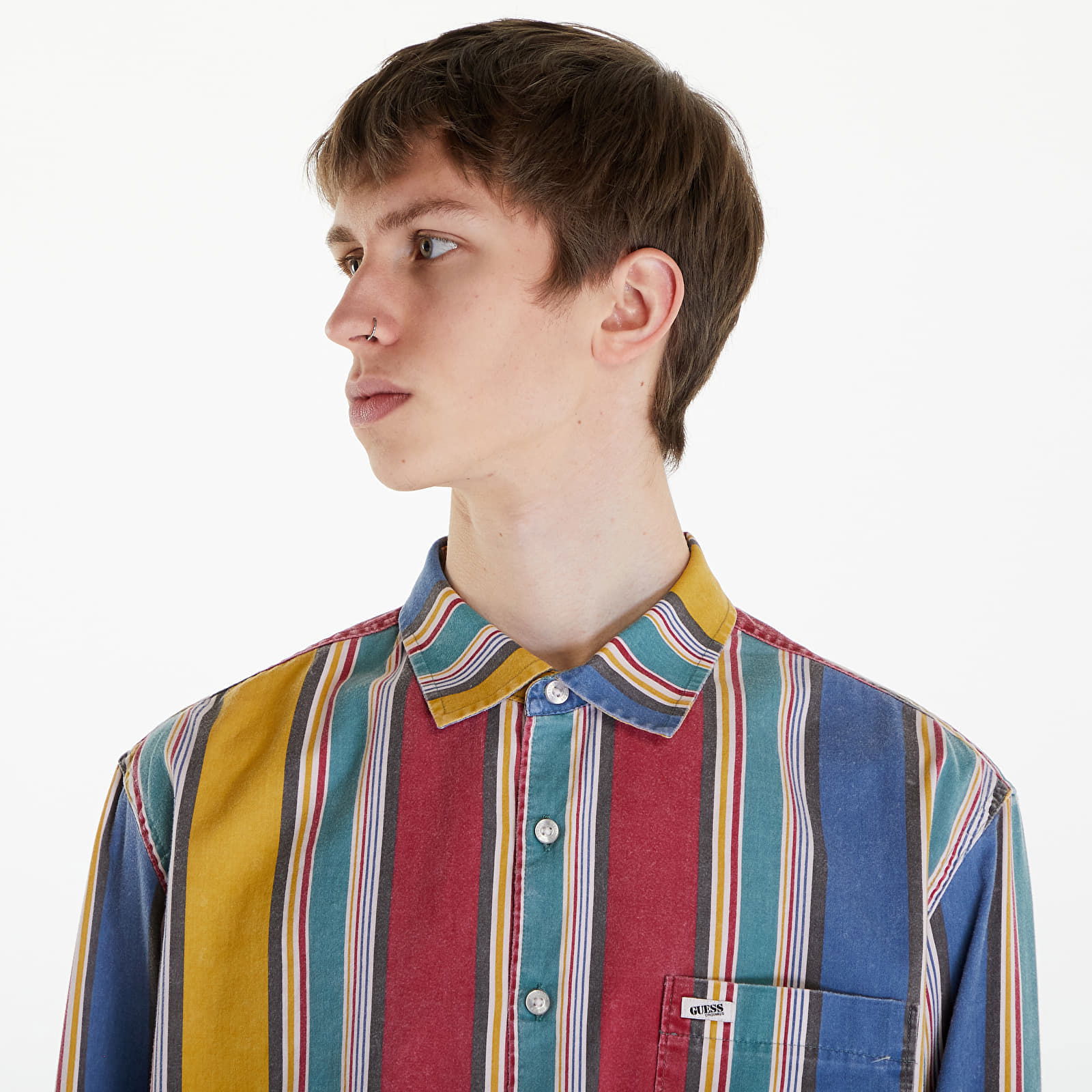 Go Multi-Stripe Ls Shirt Sage Rust Multi