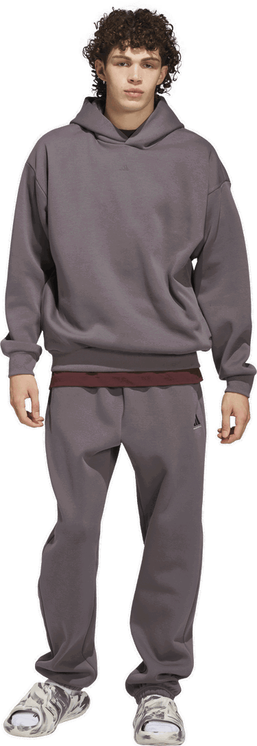 Tepláky adidas Performance Basketball Fleece Pants Fialová | JL6872, 4
