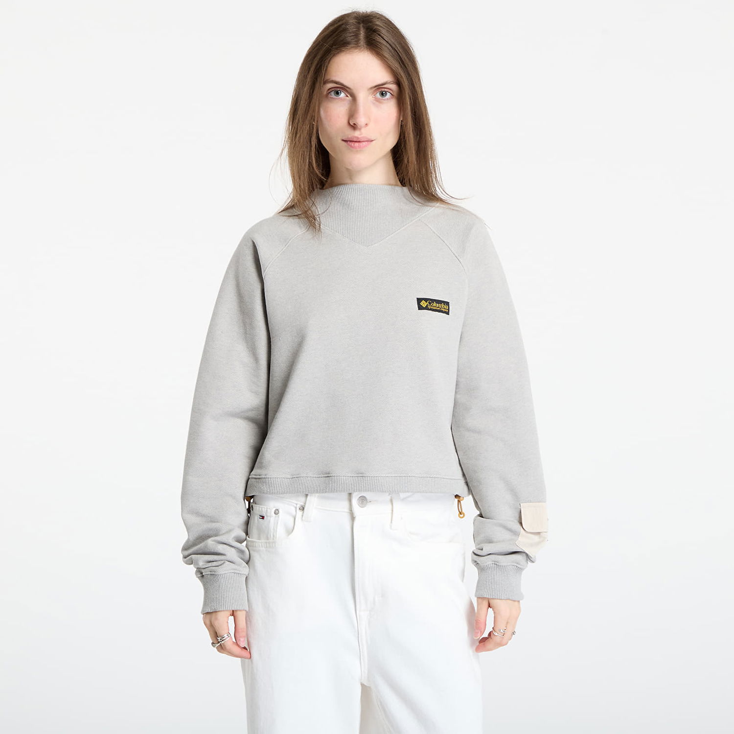 Mikina Columbia Columbia High Cascades™ Crop French Terry Sweatshirt Šedá | 2136421278, 0