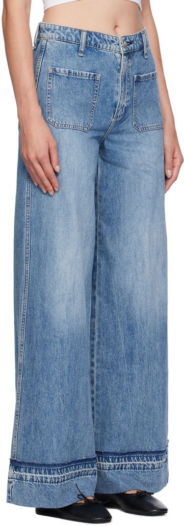 Džínsy rag & bone Rag & Bone Marina Wide Leg Jeans Modrá | WDD24F2641F2LI, 1