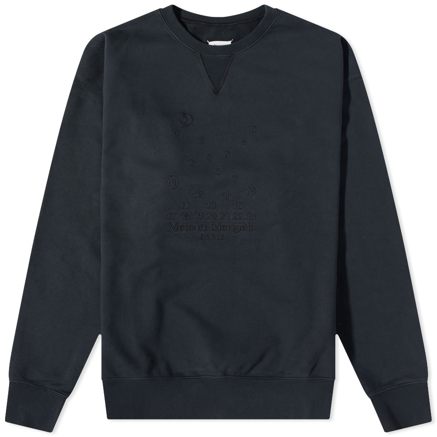 Mikina Maison Margiela Embroidered Numbers Logo Sweatshirt Čierna | S50GU0208-S25520-861, 0