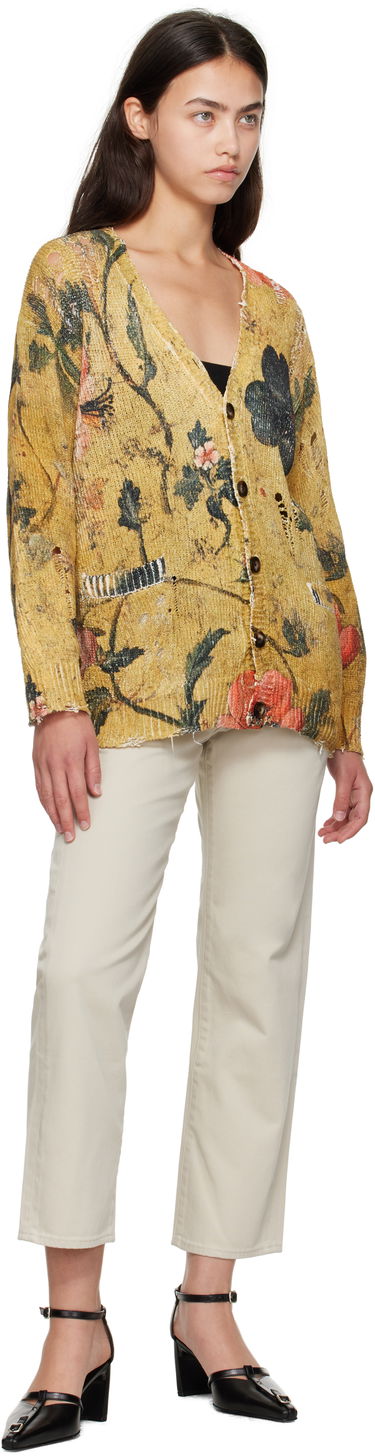 Sveter R13 R13 Printed Boyfriend Cardigan Žltá | R13WY237-Y221A, 3