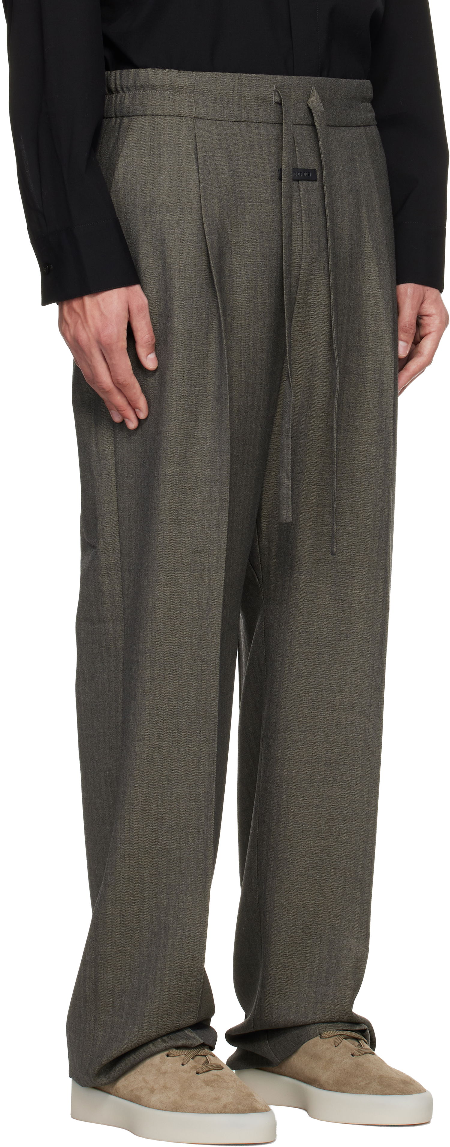 Nohavice Fear of God Virgin Wool Drawstring Straight Trousers Šedá | FG25FW65-650HWH-098, 1