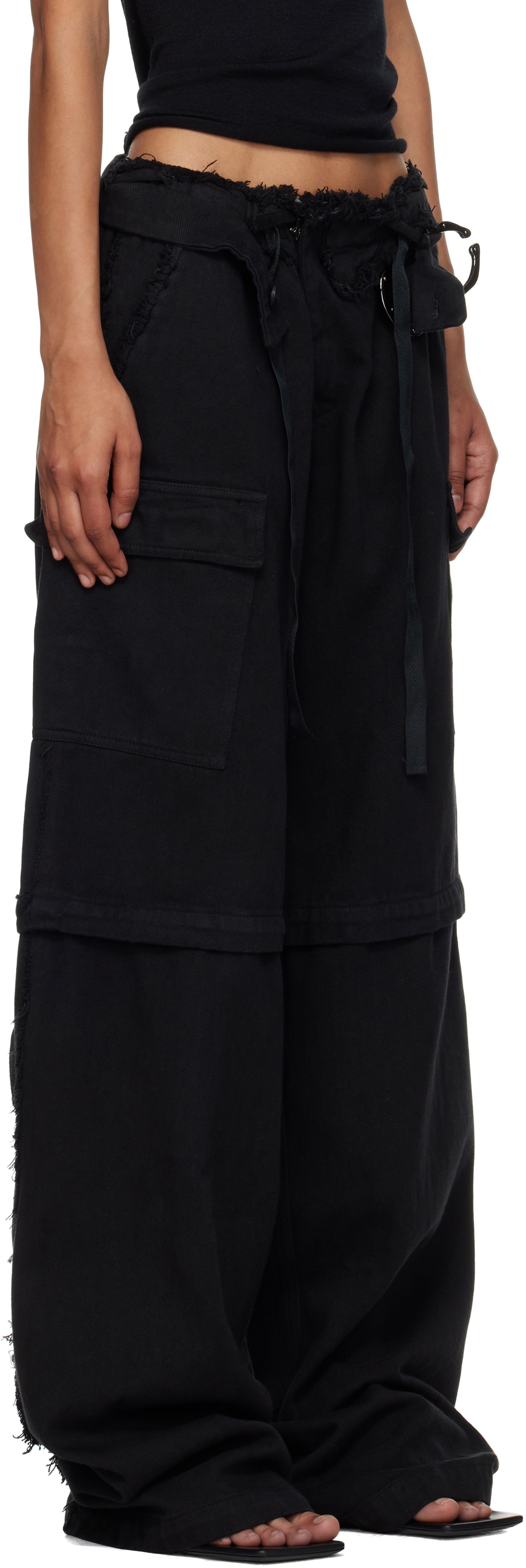 Cargo nohavice Ottolinger Ottolinger Baggy Cargo Pants Čierna | 109-200306-02, 1