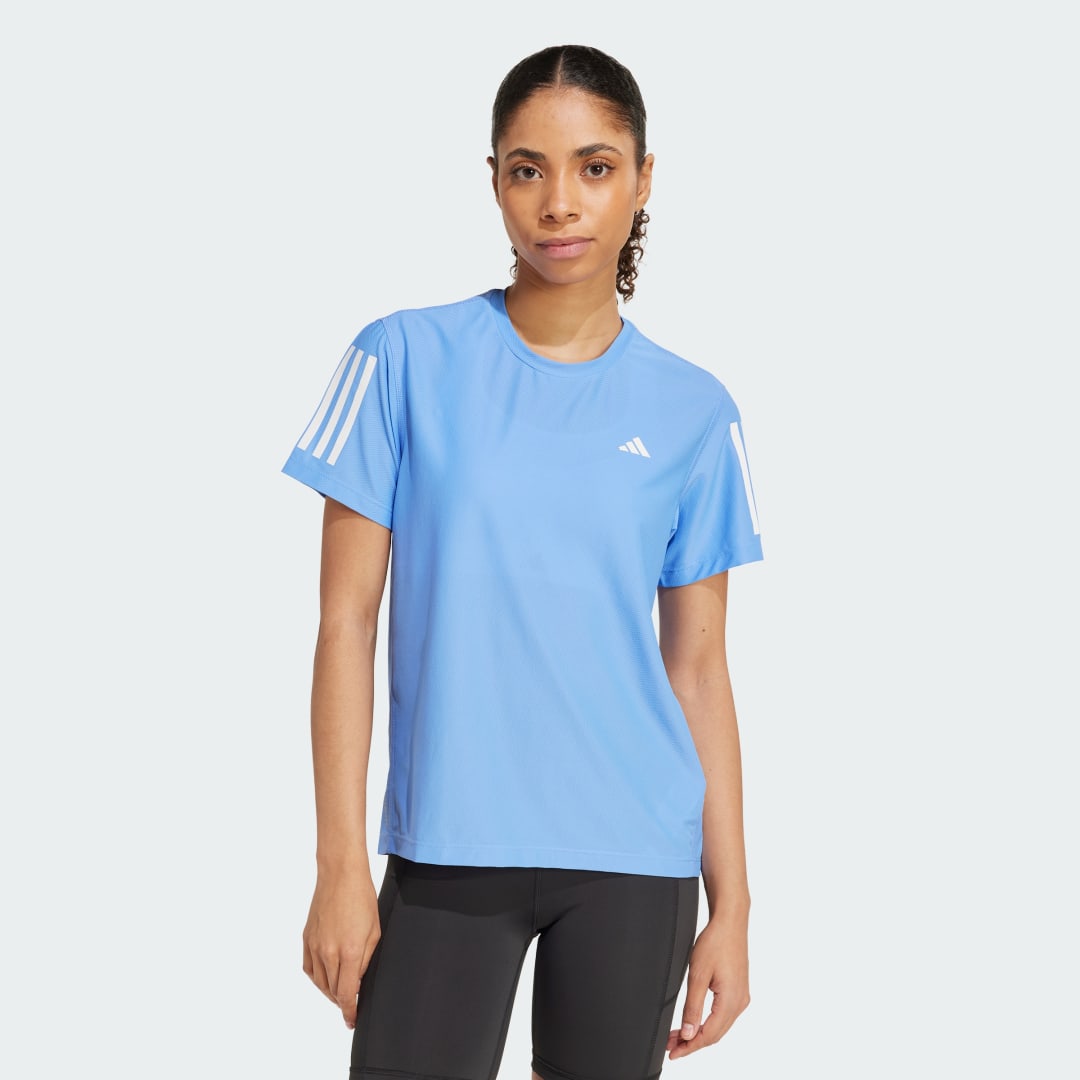 Tričko adidas Performance Own the Run T-Shirt Modrá | JW9673, 0