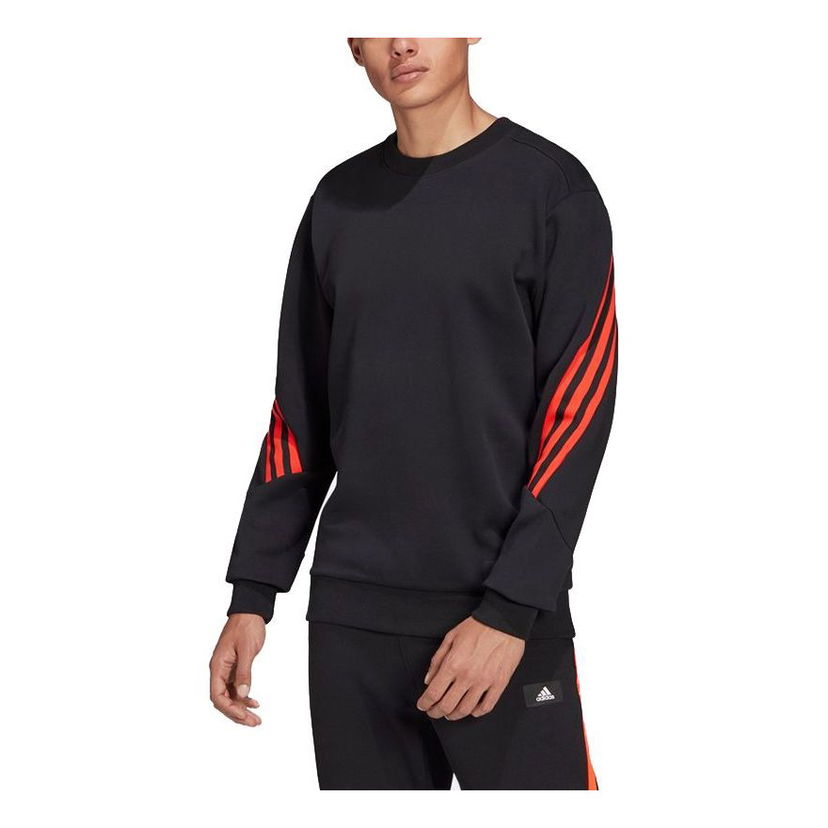 Sveter adidas Originals FI 3S Colorblock Stripe Crewneck Sweatshirt Čierna | H46542