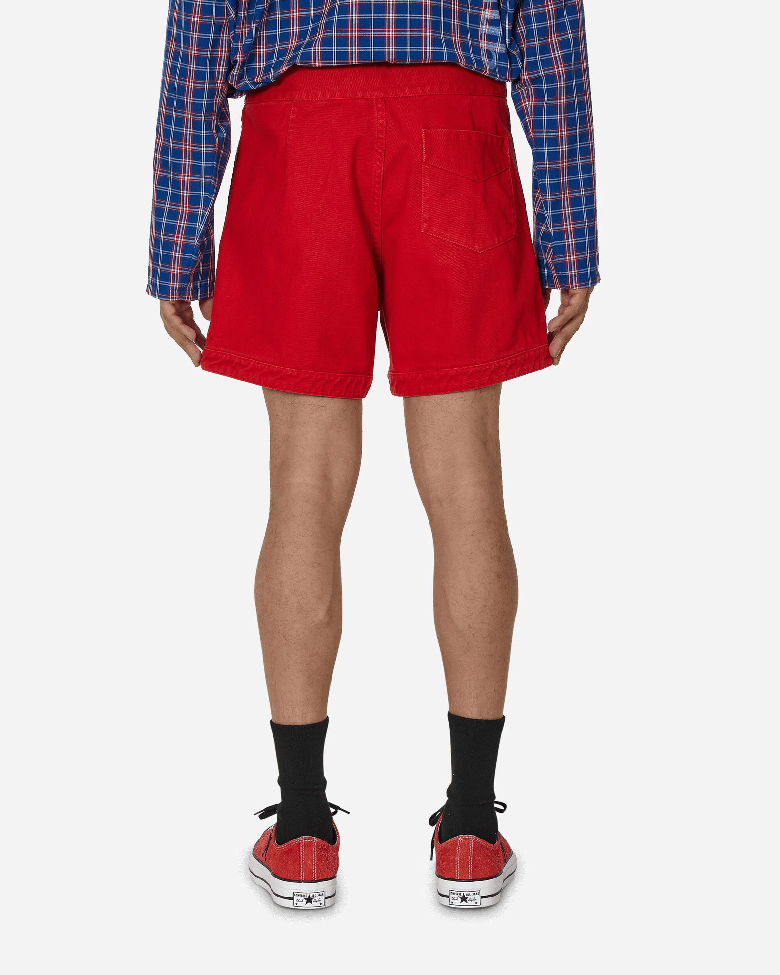 Cotton Twill Shorts Red