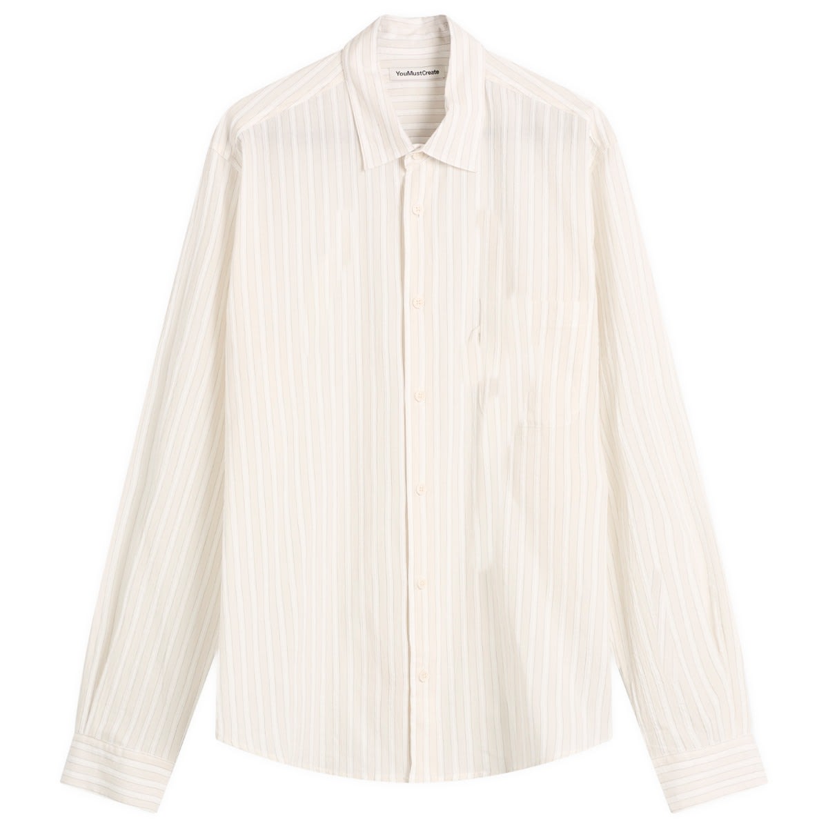 Košeľa YMC YMC Curtis Striped Shirt, Size Small Béžová | P2ZAI-10, 1