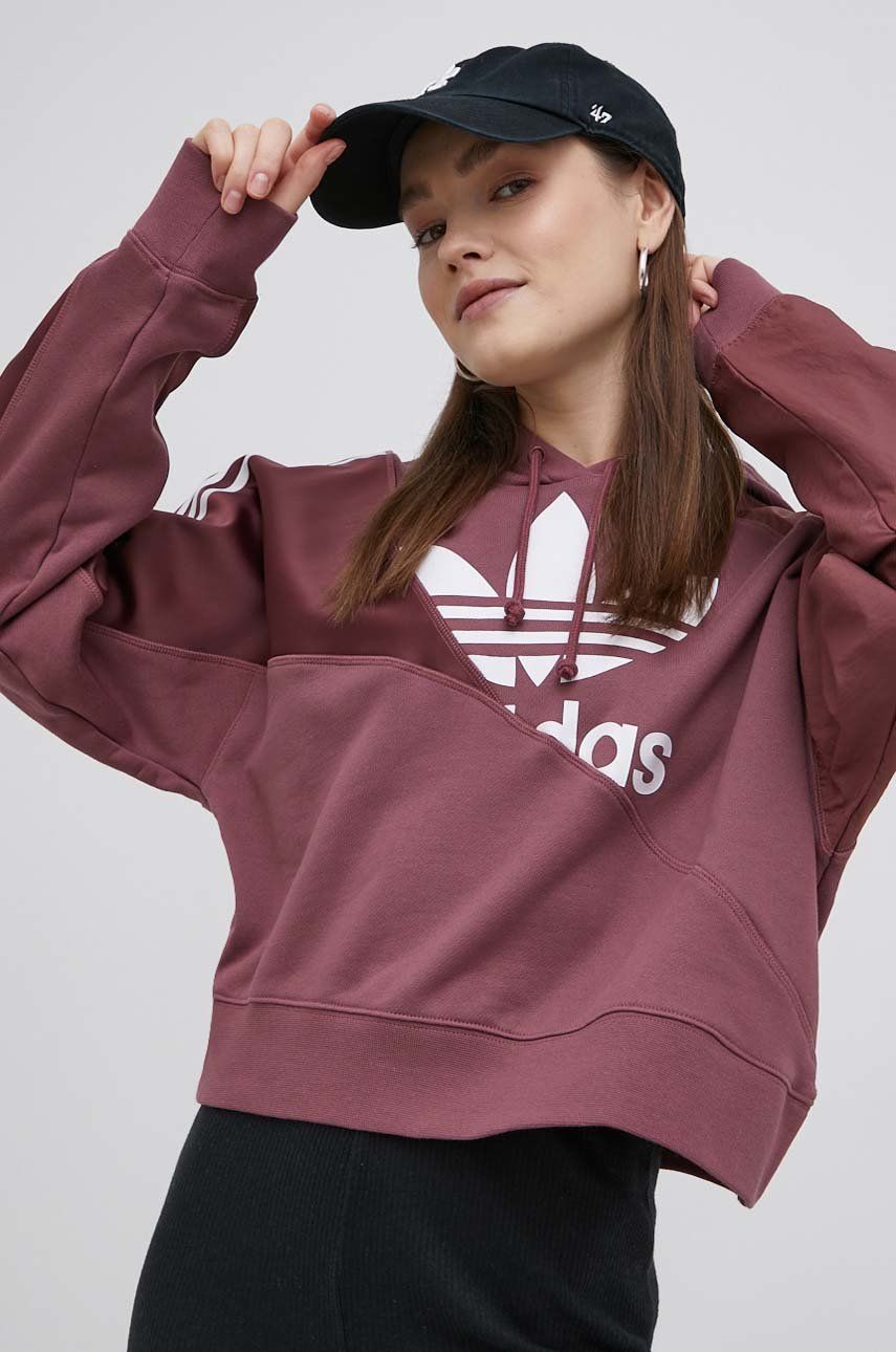 Mikina adidas Originals Hoodie Fialová | HC7035, 1