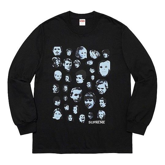 Tričko Supreme Faces Print Longsleeve T-Shirt Čierna | SUP-FW19-200, 0