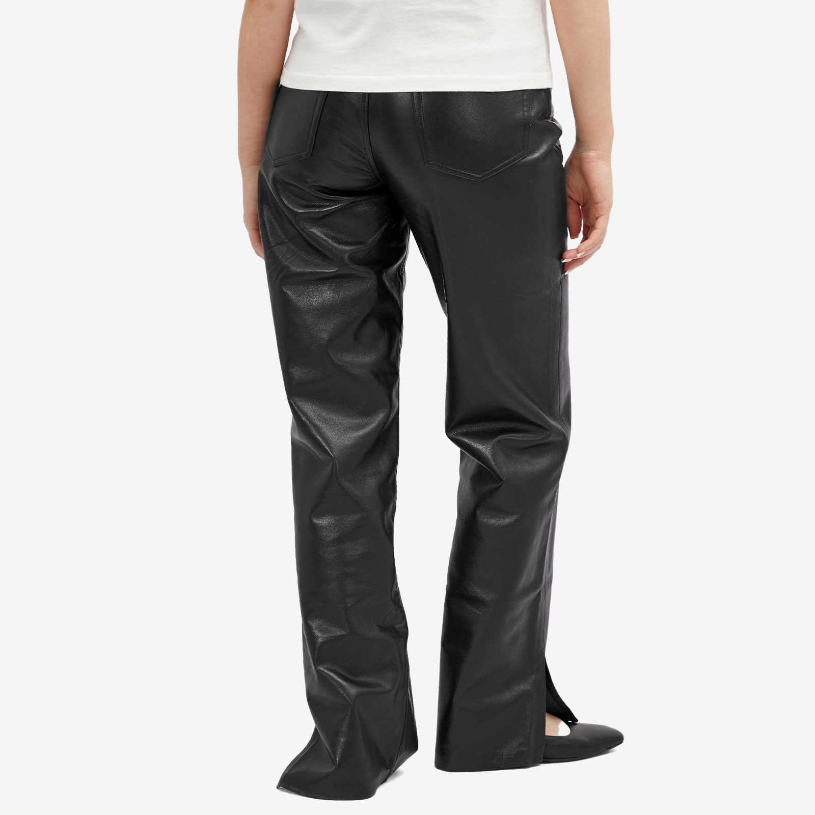 Black Leather Pants 25"